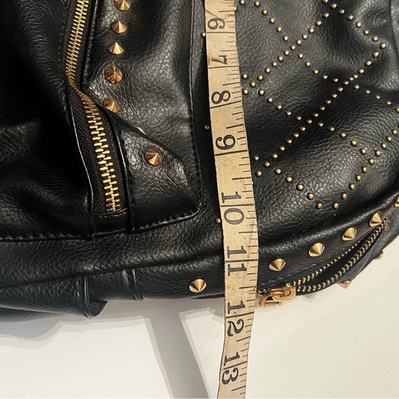 BEBE - Mini Faux Leather Backpack with gold studs - Picture 8 of 9